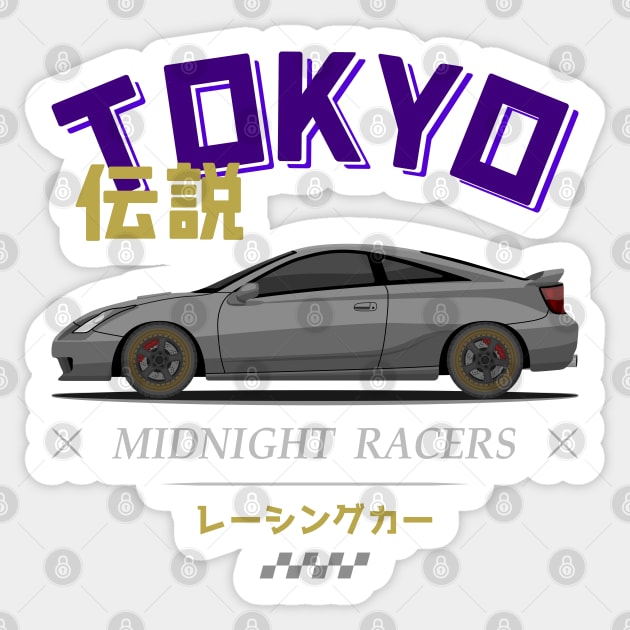 Tuner Silver Celica MK7 JDM Sticker by GoldenTuners